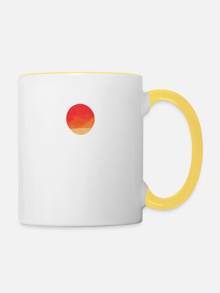 Sonne - Tasse zweifarbig - Weiß/Gelb