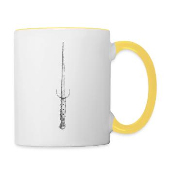 Mur no. III - Mug contrasté - blanc/jaune - Droite