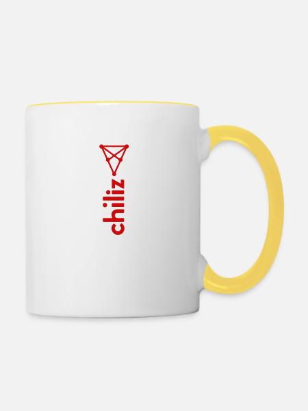 Chiliz Vertical - Tasse zweifarbig - Weiß/Gelb