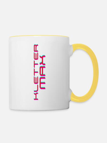 Klettermax - Tasse zweifarbig - Weiß/Gelb