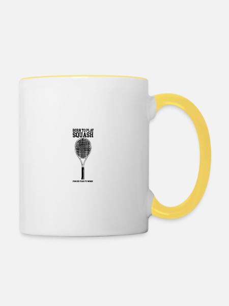 Squash - Tasse zweifarbig - Weiß/Gelb