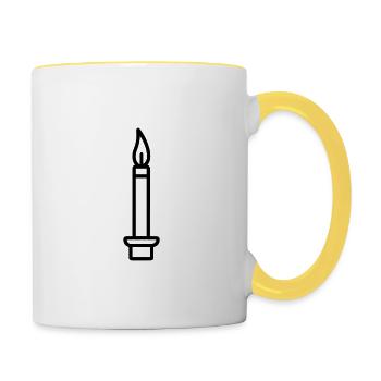 Candle - Contrasting Mug - white/yellow - Right