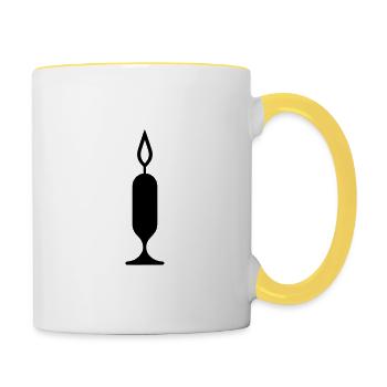 Candle - Contrasting Mug - white/yellow - Right