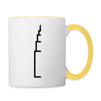 Groningen Martini - Tasse zweifarbig - Weiß/Gelb - Rechts