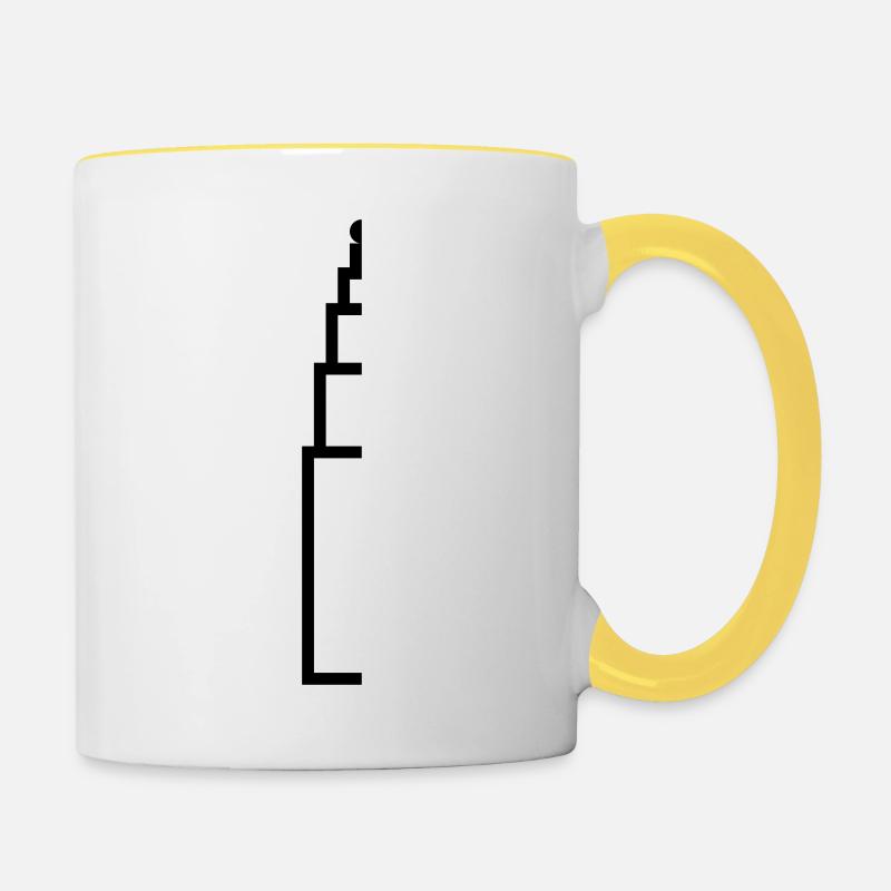 Groningen martini - Mug contrasté - blanc/jaune