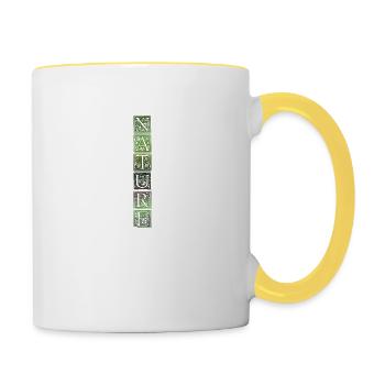 Nature | | icon Flowers | Pattern - Contrasting Mug - white/yellow - Right