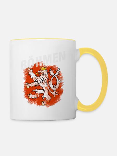 Böhmen - Tasse zweifarbig - Weiß/Gelb