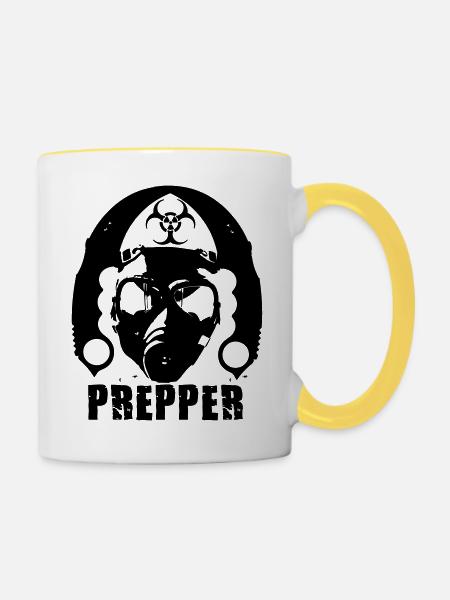 PREPPER - Tasse zweifarbig - Weiß/Gelb