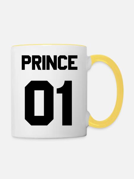 Prince 01 - Tasse zweifarbig - Weiß/Gelb