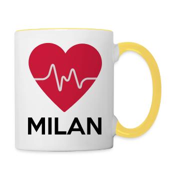 heart Milan - Contrasting Mug - white/yellow - Right