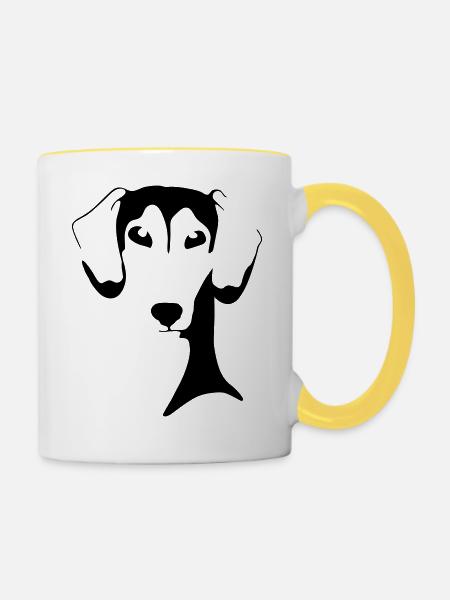 umme - Tasse zweifarbig - Weiß/Gelb