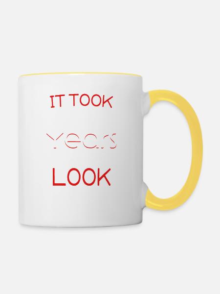 Geburtstag 62 Jahre · Shirt · Geburtstag Spruch - Tasse zweifarbig - Weiß/Gelb