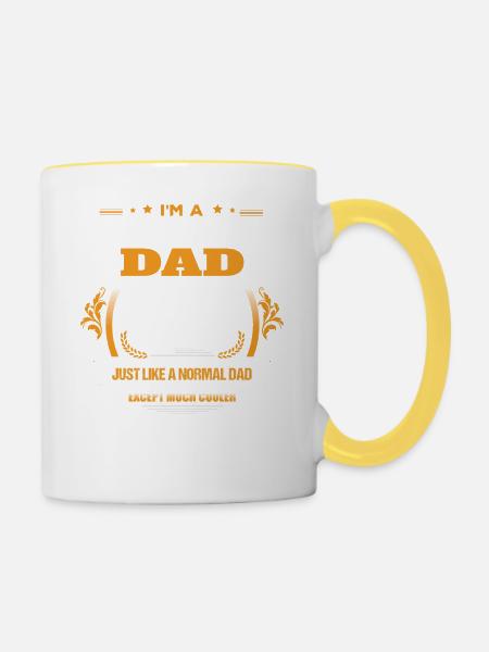 Jagd-Vati-Hemd-Geschenk-Idee - Tasse zweifarbig - Weiß/Gelb