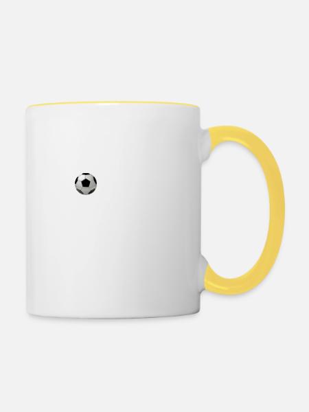 You Don't Scare Me, I Coach Girls Soccer - Tasse zweifarbig - Weiß/Gelb