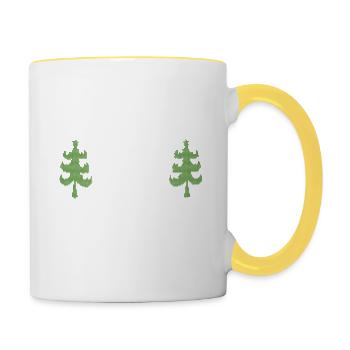 Pourquoi le tapis humide Todd Tous - Mug contrasté - blanc/jaune - Droite