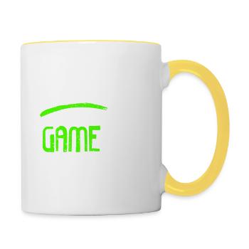 EAT SLEEP GAME REPEAT - Contrasting Mug - white/yellow - Right
