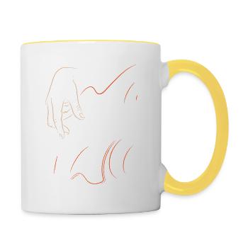 Bass - Bassist - Tasse zweifarbig - Weiß/Gelb - Rechts