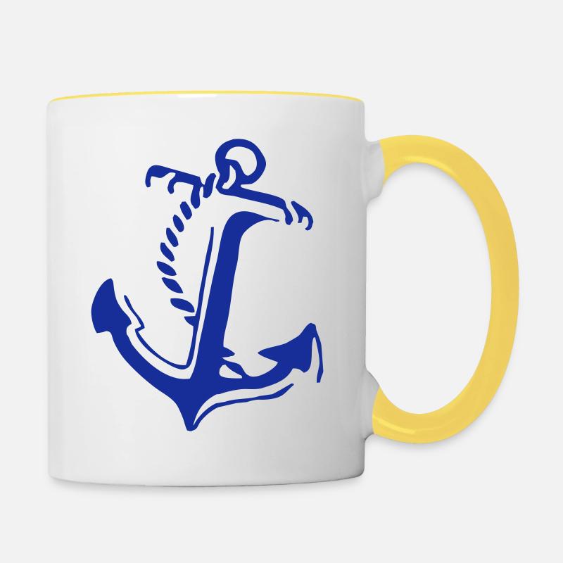 Anchor 3 - Contrasting Mug - white/yellow