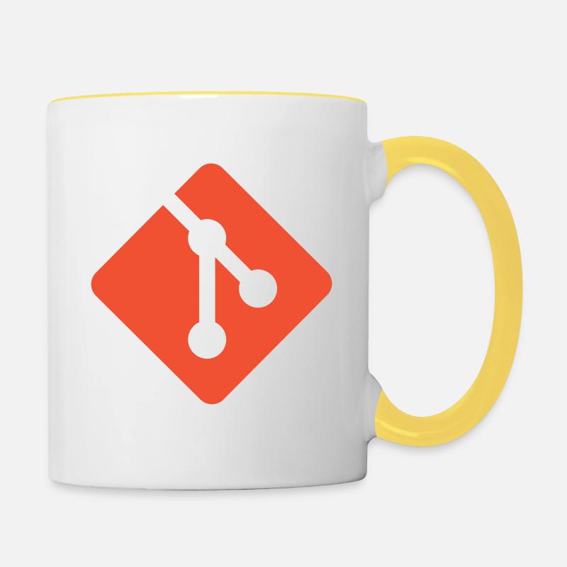 Programming gift - Contrasting Mug - white/yellow