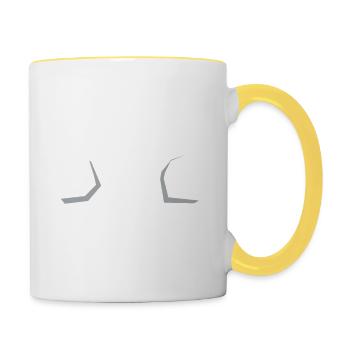Akita 2018 year of the dog gift New Year - Contrasting Mug - white/yellow - Right