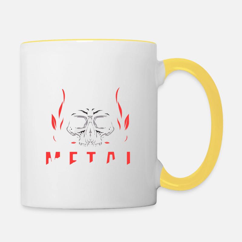 Heavy Metal - Mug contrasté - blanc/jaune