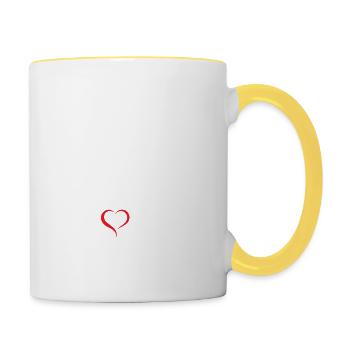 J'aime Paris Tour Eiffel France French Pride Cool - Mug contrasté - blanc/jaune - Droite