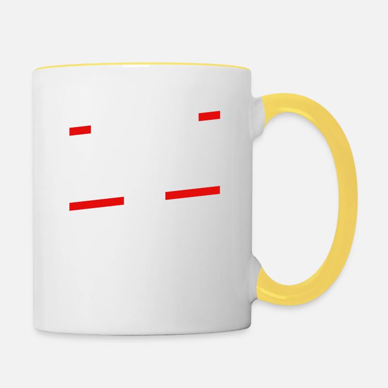 Je ne suis pas cassé - Mug contrasté - blanc/jaune