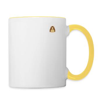 Pocket Groundhog Waldmurmeltier Vorhersage Ground-Hog - Tasse zweifarbig - Weiß/Gelb - Rechts