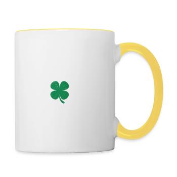 Je suis le Drunker Half Funny St. Patricks Day - Mug contrasté - blanc/jaune - Droite