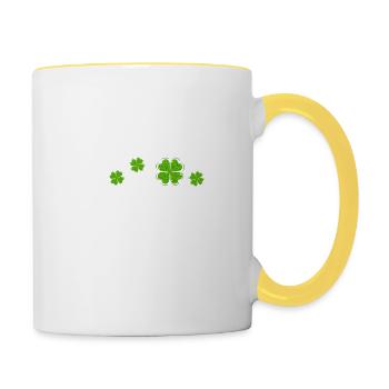 I Pinch Back St. Patricks Day Green Irish Shamrock - Contrasting Mug - white/yellow - Right