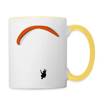 Paragleiter - Tasse zweifarbig - Weiß/Gelb - Rechts