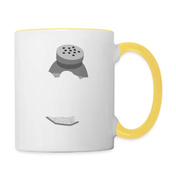 Extra Salty T-Shirt Funny Grumpy Angry Hater Salt - Contrasting Mug - white/yellow - Right