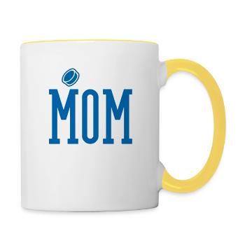 Hockey Mama - Tasse zweifarbig - Weiß/Gelb - Rechts