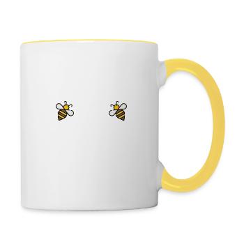Sauvez les abeilles - Les défenseurs des droits des animaux Jour de la Terre - Mug contrasté - blanc/jaune - Droite