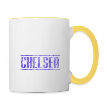 Chelsea Football Football as a great gift fan - Contrasting Mug - white/yellow - Right