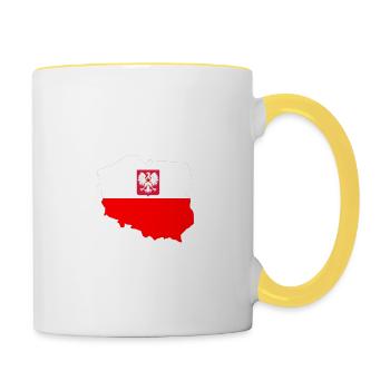 Polska Gifts - I love Poland, Proud Pole - Contrasting Mug - white/yellow - Right