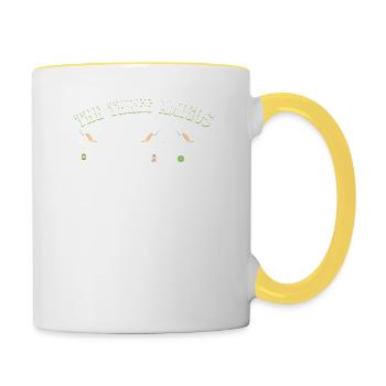 Les trois licornes amigos à la chaux salée à la tequila - Mug contrasté - blanc/jaune - Droite