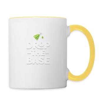 Lassen Sie die Base Funny Science Chemistry Gift fallen - Tasse zweifarbig - Weiß/Gelb - Rechts