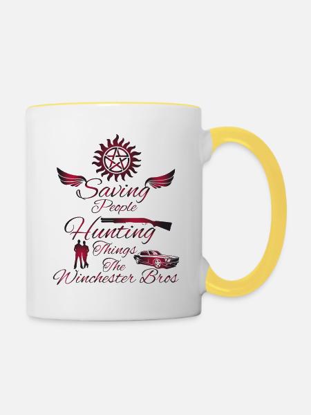 Supernatural - Tasse zweifarbig - Weiß/Gelb