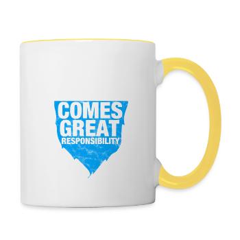 With big beard comes great responsibility - Contrasting Mug - white/yellow - Right
