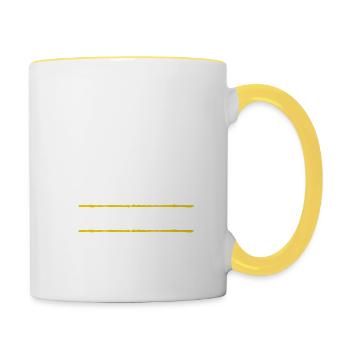 Freitag - Wochenende - Feierabend - Tasse zweifarbig - Weiß/Gelb - Rechts