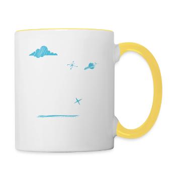 Funny Me in Naps Quotes T-shirt - Mug contrasté - blanc/jaune - Droite