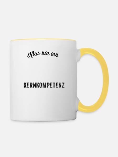 Maler Kreativ Künstler Handwerk Sprüche Geschenk - Tasse zweifarbig - Weiß/Gelb