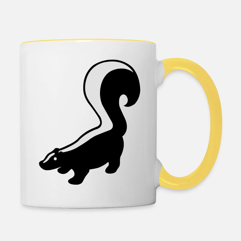 Skunk - Contrasting Mug - white/yellow