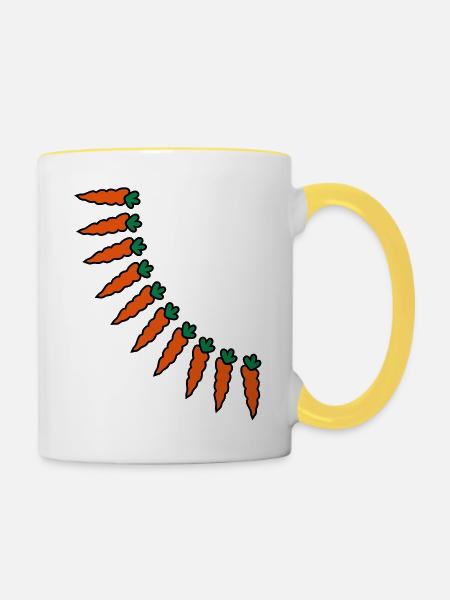 carrots - Tasse zweifarbig - Weiß/Gelb