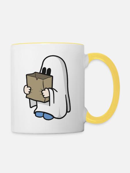 trick or treat - Tasse zweifarbig - Weiß/Gelb