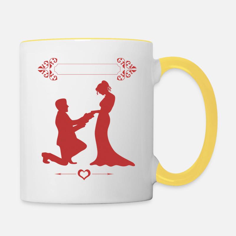 I'm getting married - Contrasting Mug - white/yellow