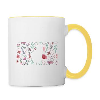 ardèche définition France - Mug contrasté - blanc/jaune - Droite