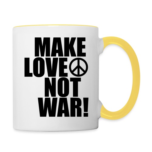 Make love not war - Tvåfärgad mugg