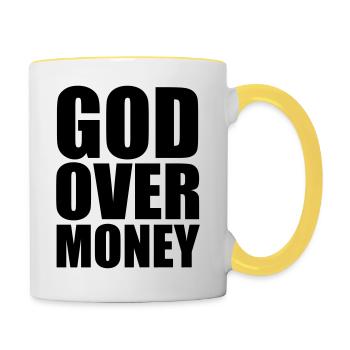 God - Contrasting Mug - white/yellow - Right